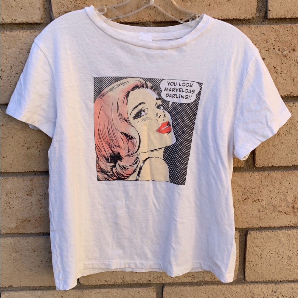 Re/Done T Shirt graphic tee You Look Marvelous Darling single stitch size L
